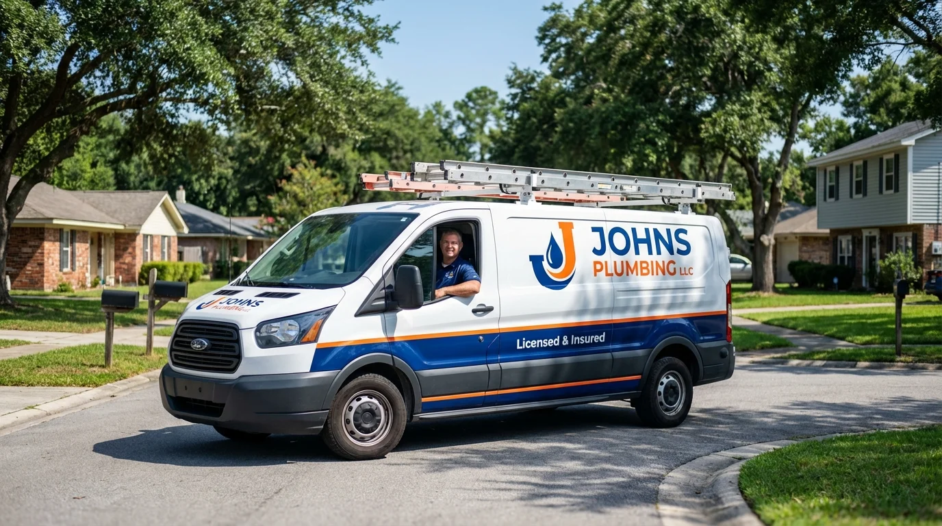 Johns Plumbing LLC service van in Dupree, SD