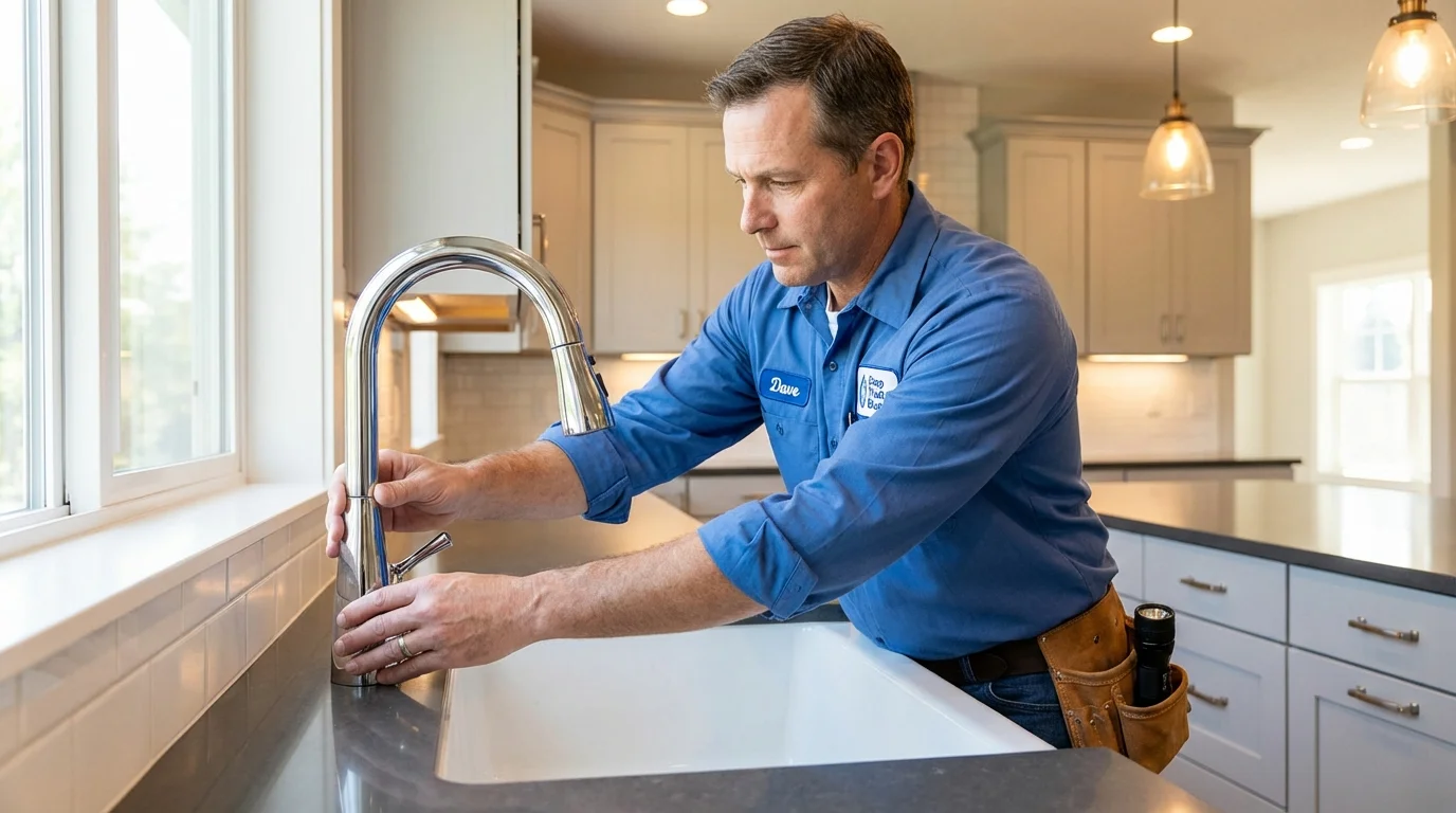 Kitchen faucet installation by Johns Plumbing LLC in Dupree